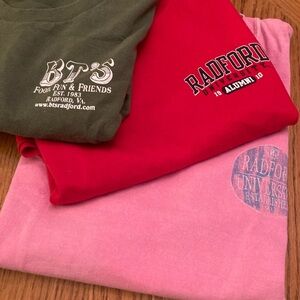Set of 3 Radford University shirts! 2 short sleeve, 1 long sleeve. Women’s large
